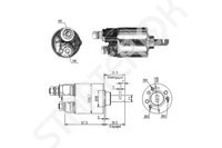 Втягивающее реле, стартер ZM607 ZM