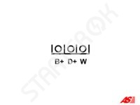 Генератор AS A4062 на Toyota Hiace  2.5 D-4D 4WD   11.2001&nbsp;-&nbsp;