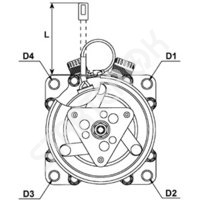 Компрессор кондиционера CARGO 240005 на Citroen ZX  1.9 Diesel   03.1991 - 01.1998