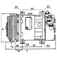 Компрессор кондиционера CARGO 240020 на Vauxhall Corsa  B 1.2 i [XI2SZ]  09.1994 - 09.2000