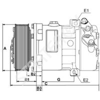 Компрессор кондиционера CARGO 240093 на Volkswagen Transporter  2.5 [AEN]  09.1995&nbsp;-&nbsp;12.1995