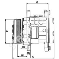 Компрессор кондиционера CARGO 240381 на Chrysler Voyager  2.4i  [B00]  01.1995&nbsp;-&nbsp;03.2001