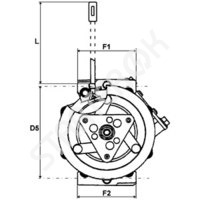 Компрессор кондиционера CARGO 240774 на Fiat Panda  1.2 Natural Power [169A4.000]  03.2010 - 