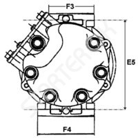 Компрессор кондиционера CARGO 240843 на Bmw 5 series 530 3.0 i (E60)[N52B30A]  07.2005&nbsp;-&nbsp;