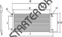 Радиатор кондиционера CARGO 260021 на Vauxhall Zafira  2.0 DTi 16V [Y20DTH]  04.1999 - 06.2005