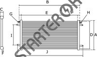 Радиатор кондиционера CARGO 260055 на Peugeot 206  1.1 (T3E)[HFX (TU1JP)]  01.2009 - 