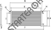 Радиатор кондиционера CARGO 261076 на Chevrolet Spark  1.2 [B12D1]  03.2010&nbsp;-&nbsp;
