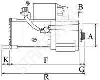 Стартер CARGO 114037 на Toyota Solara  2.4  2AZ-FE engine  01.2002 - 12.2006