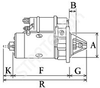 Стартер CARGO 114758 на Volkswagen Caddy  1.6 [AEE]  06.1996 - 12.2000